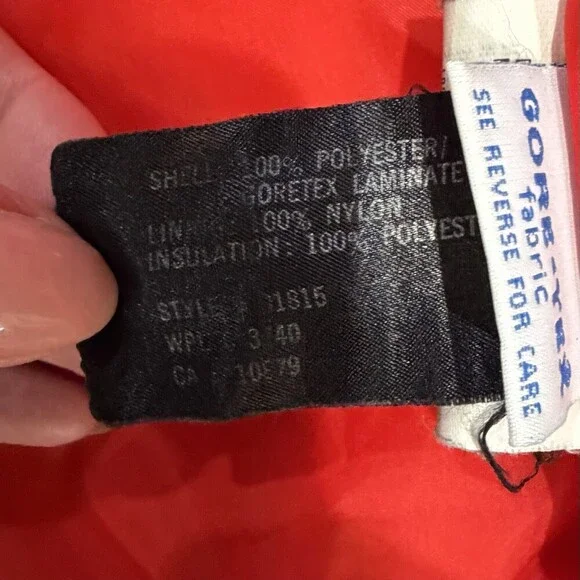 Vintage Alpine Designs Gore-Tex Jacket Mens Medium Red Blue Ski Coat Retro 90s - Picture 13 of 14